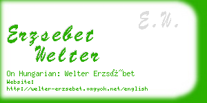 erzsebet welter business card